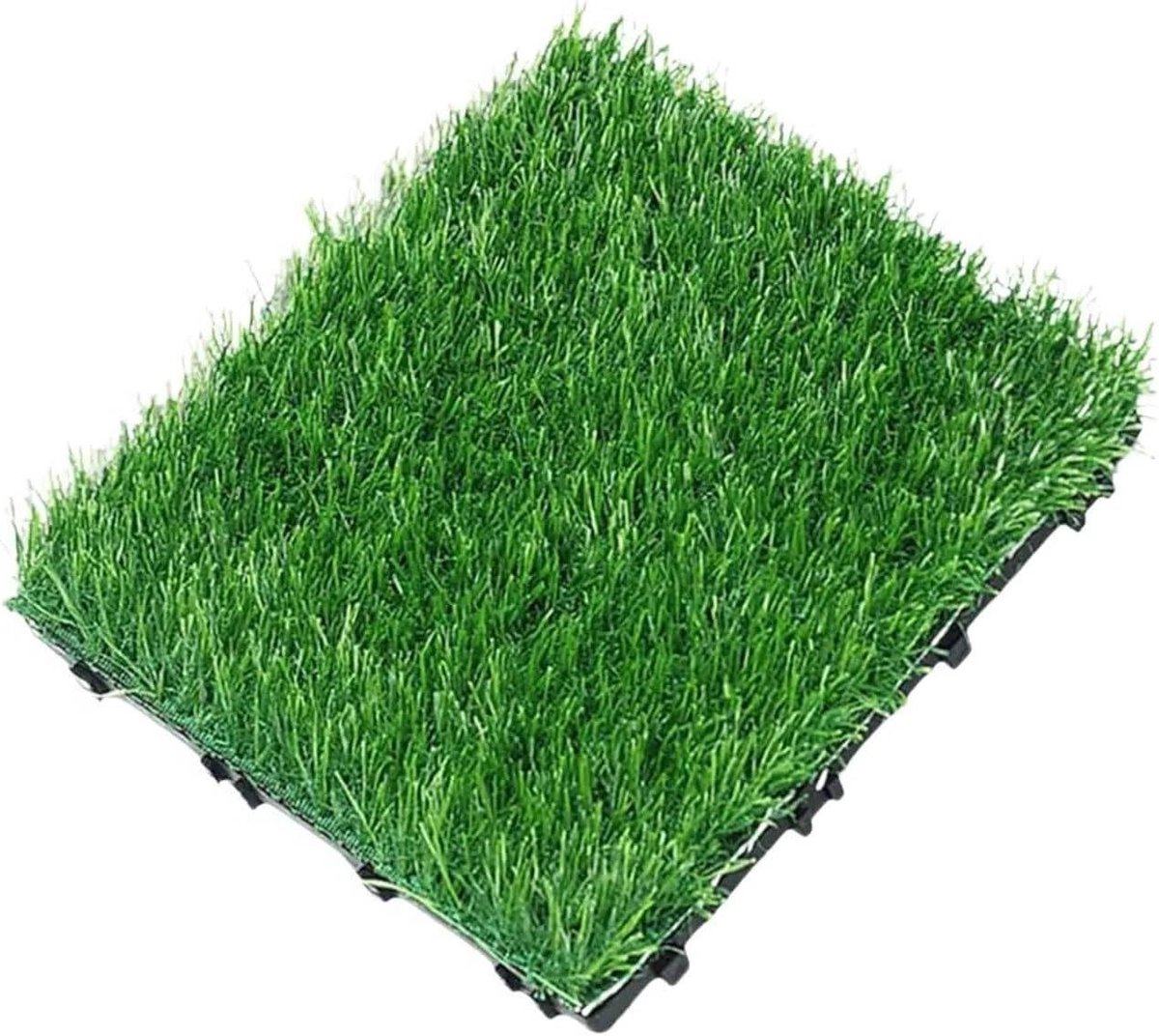 Kunstgras Tegels - Nep Grasmatten - Buitenruimte Verfraaien - In elkaar grijpend Ontwerp - 30x30 cm - Groen