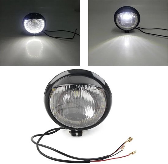 Motorfiets Koplamp - Mistlamp Touring - Verbeter Zichtbaarheid - Universele Pasvorm - 12V - Zwart Chroom — afbeelding 2