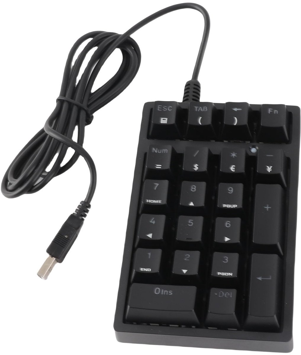 Solidchoice - Dailygoody - Numeriek Toetsenbord - Mechanisch Toetsenbord - Ergonomisch Ontwerp - USB Aansluiting - Draagbaar Numpad - Geschikt voor Laptop en P