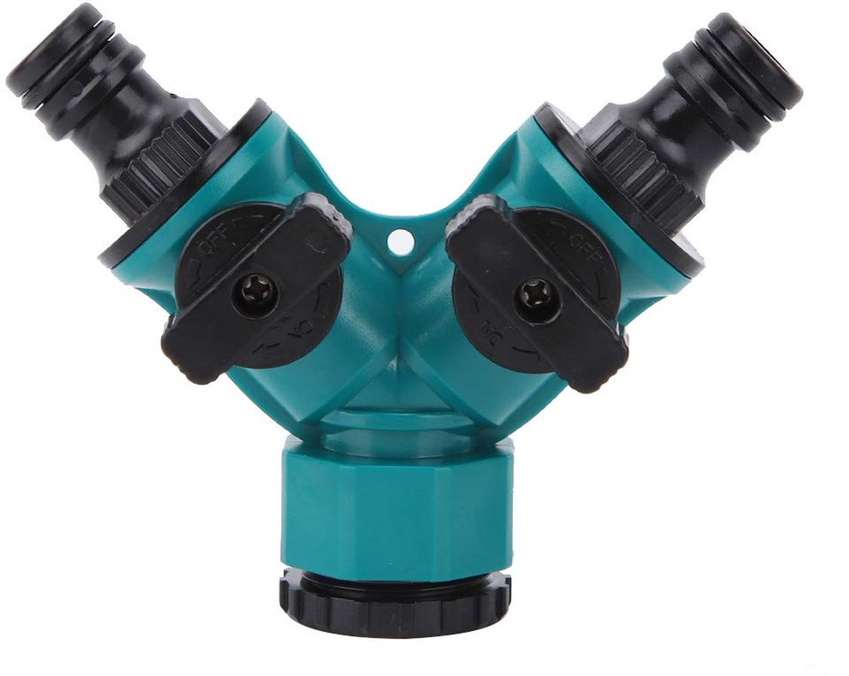 Solidchoice - Dailygoody - Y-Manifold Waterverdeler met 2 Afsluitkleppen voor Tuin en Huis