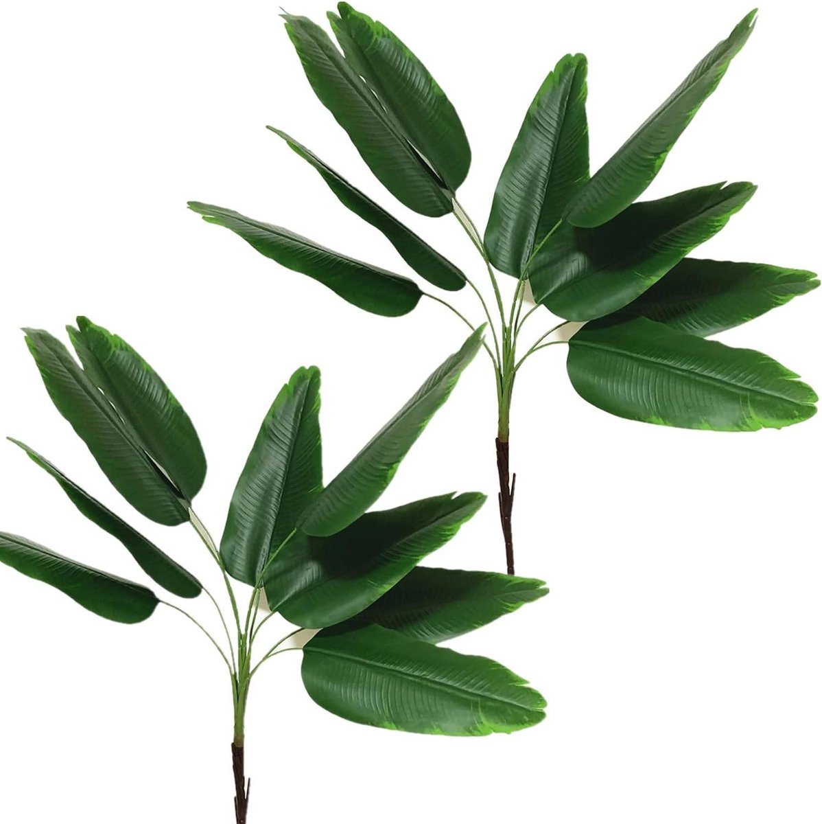 Kunstplant Paradijsvogel - Nep Palmboom - Binnen Buiten Decoratie - Realistische Bladeren - 76 cm Hoog - Groen