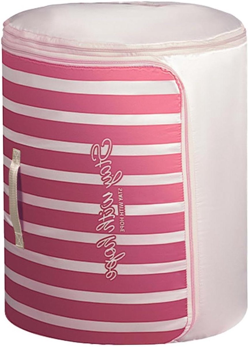 Opbergzakken Dekbed - Opbergtas Kleding - Ruimte Besparen - Compressie Rol Systeem - L 55x45cm - Roze
