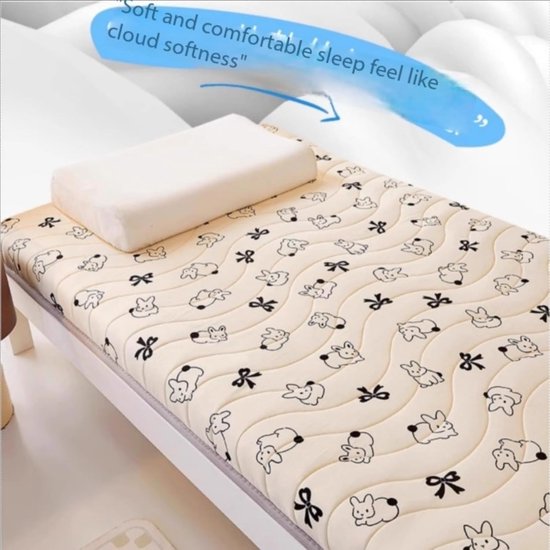 Opvouwbaar Matras - Dorm Matras - Comfortabel Slapen - Vierlaags Ontwerp - 100x200cm - F — afbeelding 4