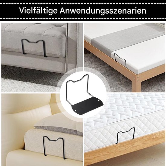 Matrashouder - Antislip steun - Stabiel slapen - Roestbestendig staal - 2 stuks - Zwart — afbeelding 4