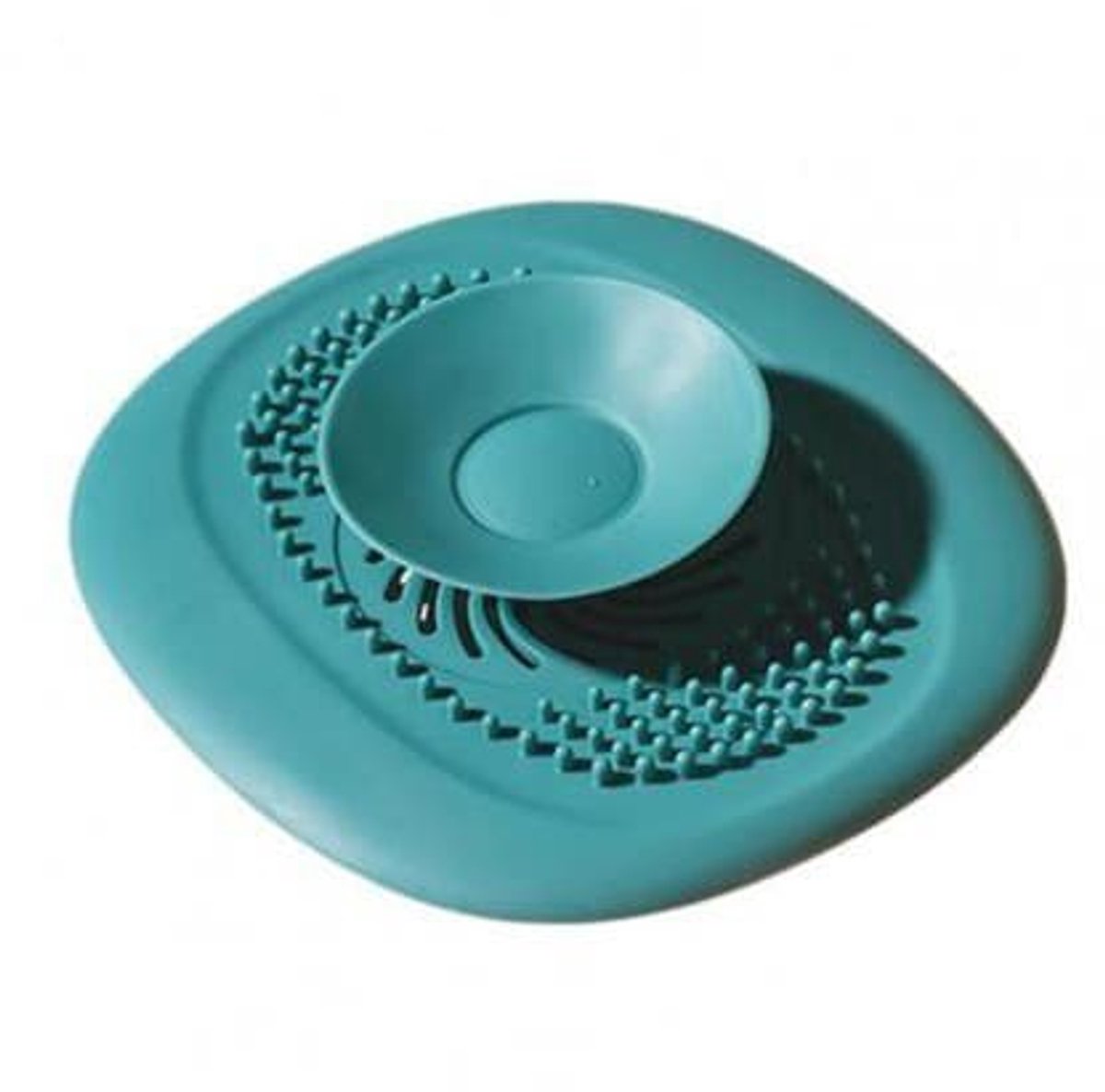Gootsteenstop - Afvoerputje - Gootsteen zeef - Haarfilter - Haarvanger - Anti haar stop - Putje - Plug - Afvoerplug - Bad / douche / wasbak / wastafel - Drain hair catcher - Siliconen - Groen - Jonyx