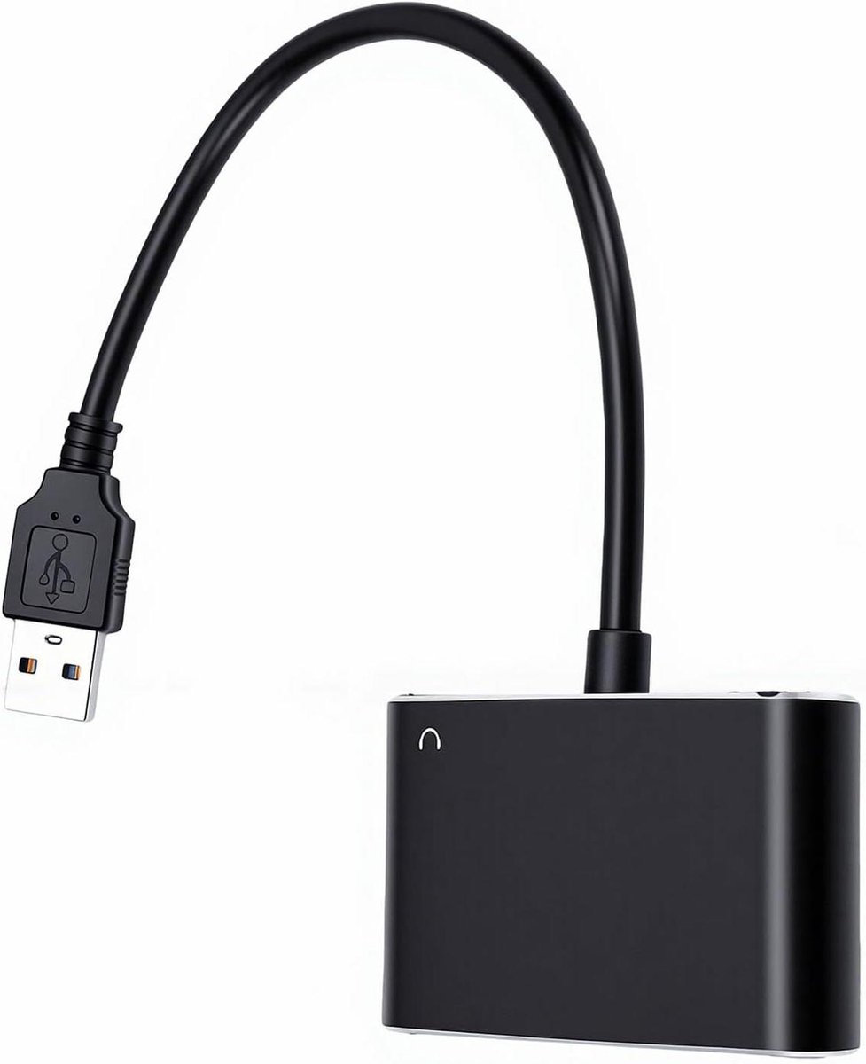 USB naar HDMI VGA - Beeldscherm Adapter - Extra Scherm - Dubbele Monitor - 1080P 60Hz - Zwart