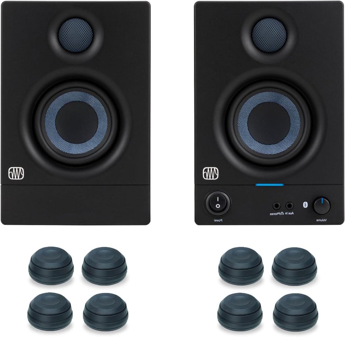 Actieve Studio Monitoren - Luidsprekers Bluetooth - Thuisstudio Muziek - Bluetooth 5.0 Connectiviteit - 16.4 x 14.1 x 21 cm