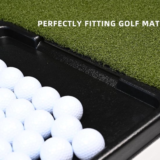Golfbal Dienblad - Ballenbak Organizer - Golf Training - Scheidingswand - 50+ Ballen - Zwart — afbeelding 3