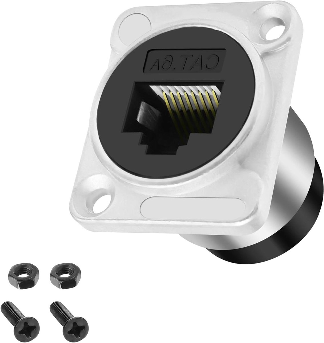 RJ45 CAT6A Adapter - Netwerk Koppelaar - Netwerk Uitbreiden - 10Gbps Snelheid - D-Type - Zilver