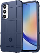 Coque pour Samsung Galaxy A35 - Rugged Shield TPU Gel Case - Blauw - Étui de téléphone portable - Étui de téléphone adapté pour Samsung Galaxy A35