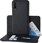 Azuri wallet case met removable magnetic cover - zwart - voor Huawei P20