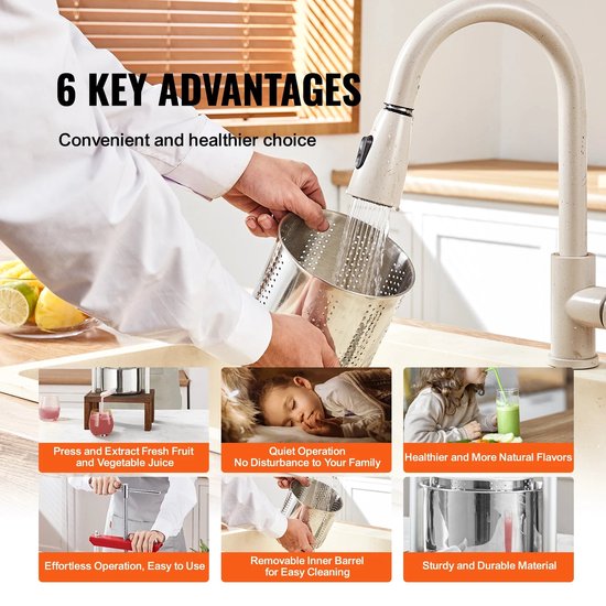 Handmatige fruitpers - 2L - Sapcentrifuge - Roestvrij Staal - Fruit Tinctuur Wijn Olijven Pers Keukenmachine - Zilver van Fengdascheng — afbeelding 4