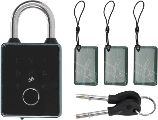 Slimme Vingerafdruk Afdrukken Hangslot IP65 Waterdichte Tuya Bluetooth Usb Oplaadbare Sleutel Ontgrendelen Anti