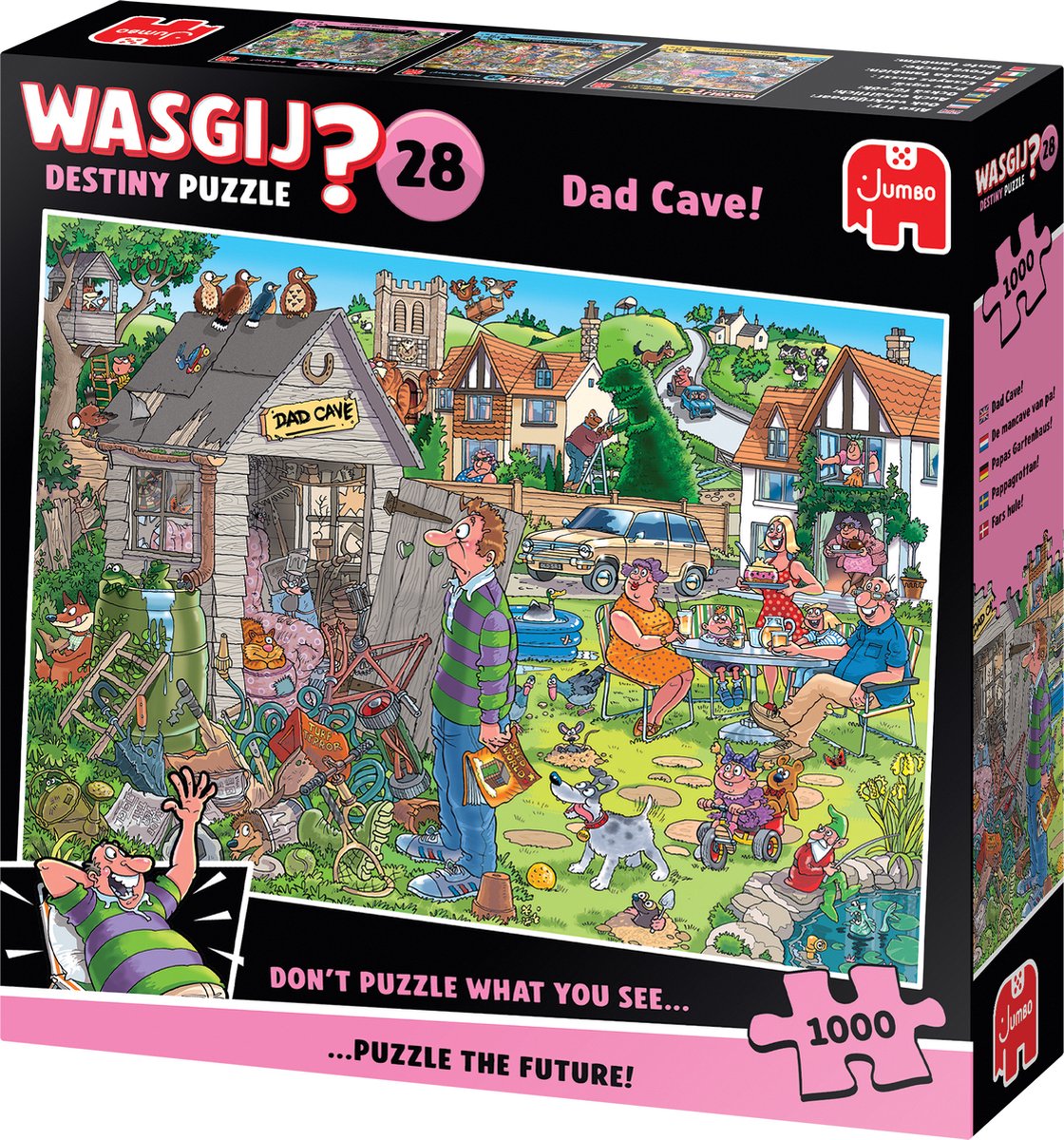 Wasgij Destiny 28 - De Mancave Van Pa! - 1000 stukjes puzzel - Legpuzzel — afbeelding 3