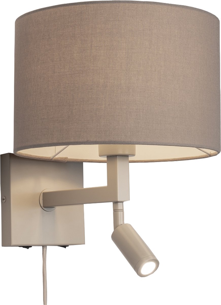 Lumidora Wandlamp 31448 - Voor binnen - SIENA - 2 Lichts - Ingebouwd LED - 1.0 Watt - 100 Lumen - 2700 Kelvin - Beige - Taupe - Zand - Metaal