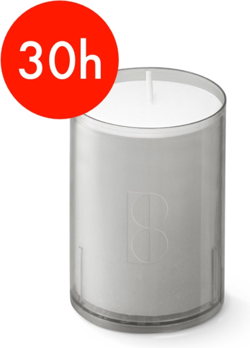 Bolsius Horeca Relight - Navulling - 64/52 - 80 stuks per verpakking - Grijs Wit, grijs