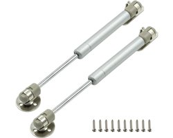 2 stuks - Gasveer voor klep - Softclose Deurbeslag - 100N - staal - Telescopische Kastdeur Gasveer - Hydraulische Ondersteuning - Deurliftdemper voor Kastdeur of Klep - Meubel montageonderdelen