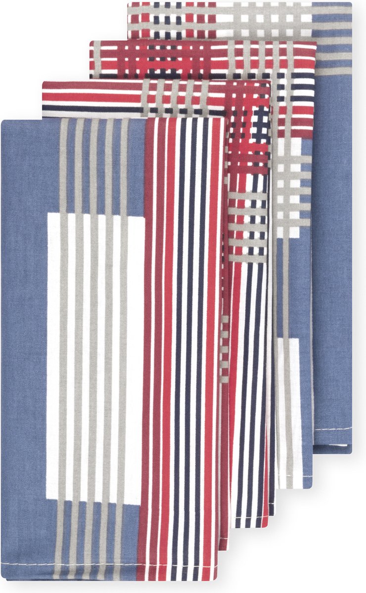 Goedkoopste Mistral Home - ZAKDOEK - katoen - 38 x 38 cm - ruiten - blauw