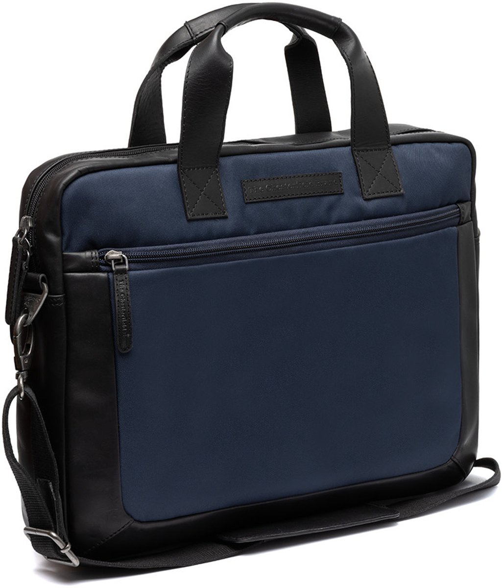 The Chesterfield Brand Afzonderlijke gevallen Schoudertas met laptopvak Narvik Business Bag Navy Donkerblauw