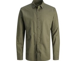 Jack & Jones - Heren Overhemden Linnen Shirt - Groen - Maat L