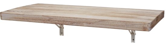 SoBuy FWT03-W Wandtafel - Klaptafel - Hout - Eettafel - Wit - Hout 60 x 40 cm