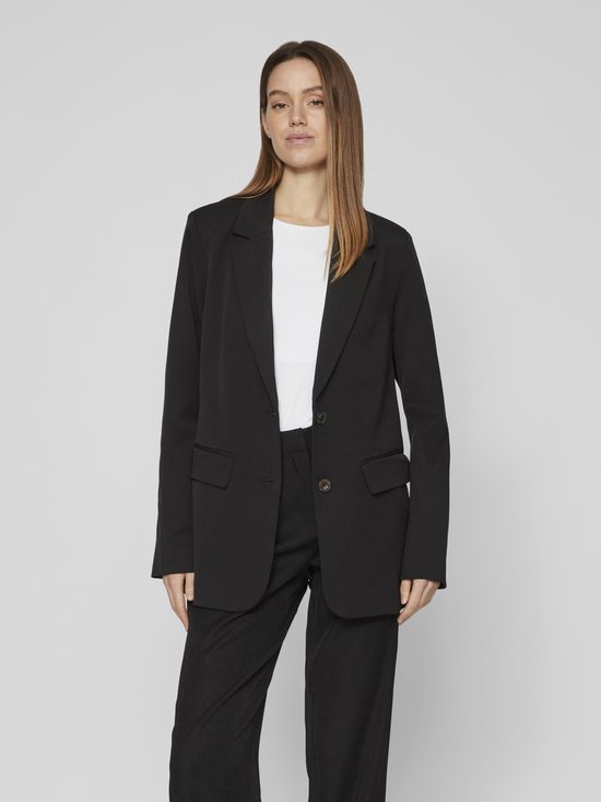 Vila Vivarone Blazer Holgado Noos Para Mujer – Chaqueta Elegante De Solapa, Cierre Botón, Bolsillos Delanteros (66% Poliéster, 28% Viscosa, 6% Elastano)