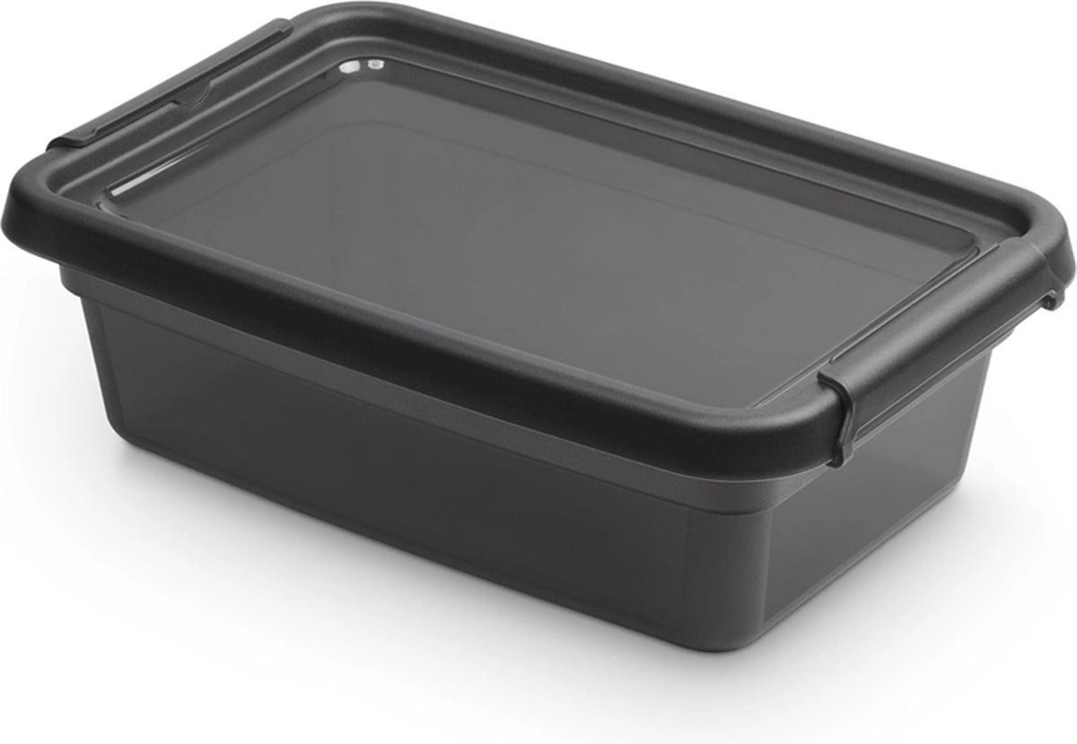 Orplast Zwarte stevige opbergbox - BaseStore - 3 liter