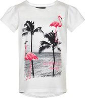 Creamie - meisjes T-shirt - korte mouwen - wit - Maat 116