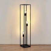 Lindby - vloerlamp - 3lichts - Staal - H: 120 cm - E27 - zwart