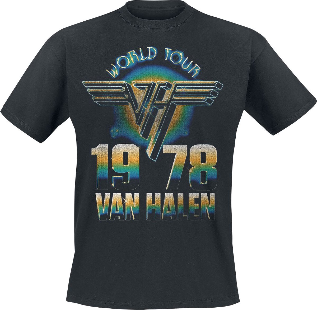Van Halen World Tour '78 Heren T-shirt - zwart - XL