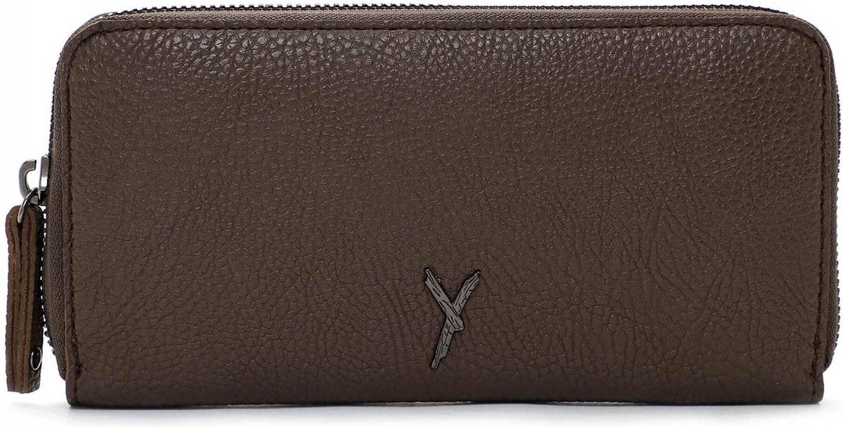 SURI FREY Portemonnee Gitty Zip Around Wallet Mud Donkerbruin