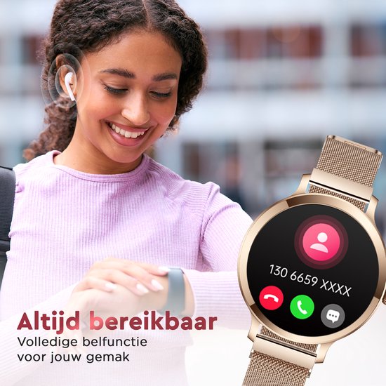 Golden Sound - Smartwatch Pro Women - 3 bracelets supplémentaires - Convient pour IOS, Android et HarmonyOS - Oxymètre - 40 mm