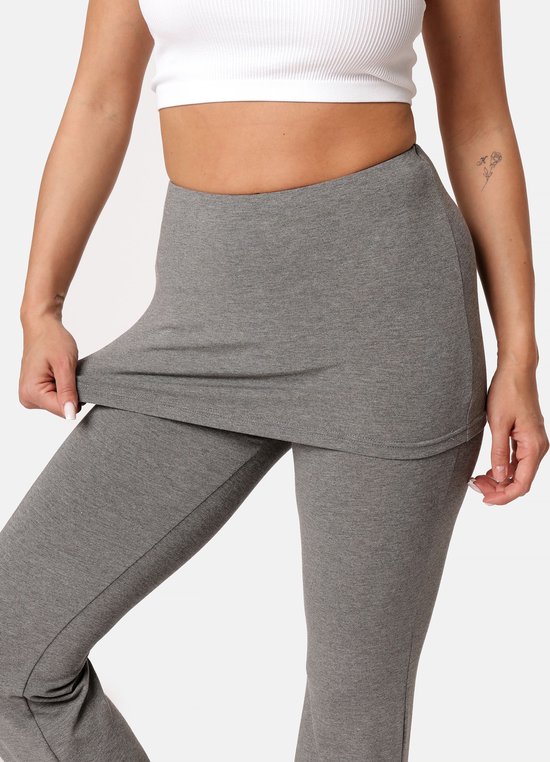 Bellivalini Dames Yogabroek - Sport - Vrijetijdsbroek - Lang - Viscose - Sportbroek - BLV-BLV50-275-YPS - Medium Melange - XL — afbeelding 5