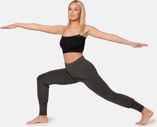 Bellivalini Dames Yogabroek - Sport - Vrijetijdsbroek - Lang - Viscose - Sportbroek - BLV-BLV50-275-YPS - Donker melange - XXL van Bellivalini — afbeelding 3
