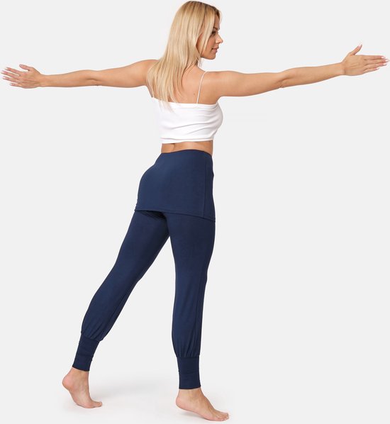 Bellivalini Dames Yogabroek - Sport - Vrijetijdsbroek - Lang - Viscose - Sportbroek - BLV-BLV50-275-YPS - Donkerblauw - XXL van Bellivalini — afbeelding 5