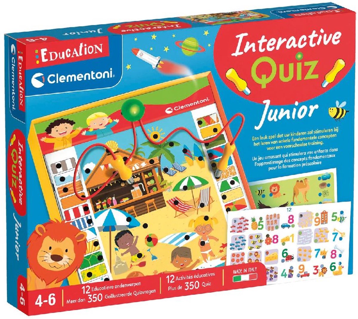 Education Clementoni - Interactive Quiz Junior - Educatief Speelgoed - Kleuter Speelgoed - 4+ Jaar — afbeelding 6