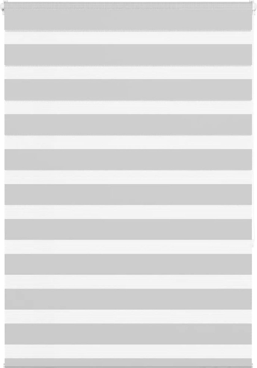 vidaXL - Zebra - rolgordijn - 115x150 - cm - stofbreedte - 110,9 - cm - lichtgrijs