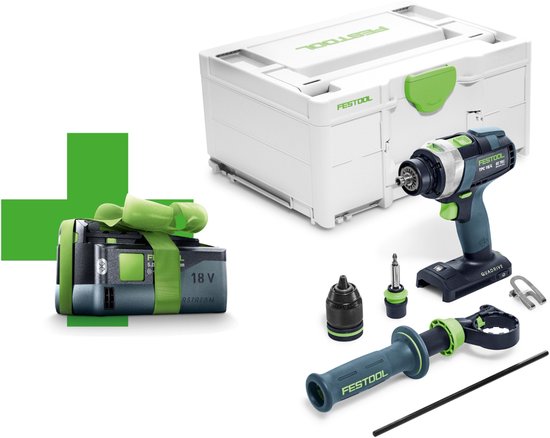 Festool TPC 18/4 5,0 I-Basic QUADRIVE Accu Klop-/Schroefboormachine 18V 5.0Ah in Systainer - 577053