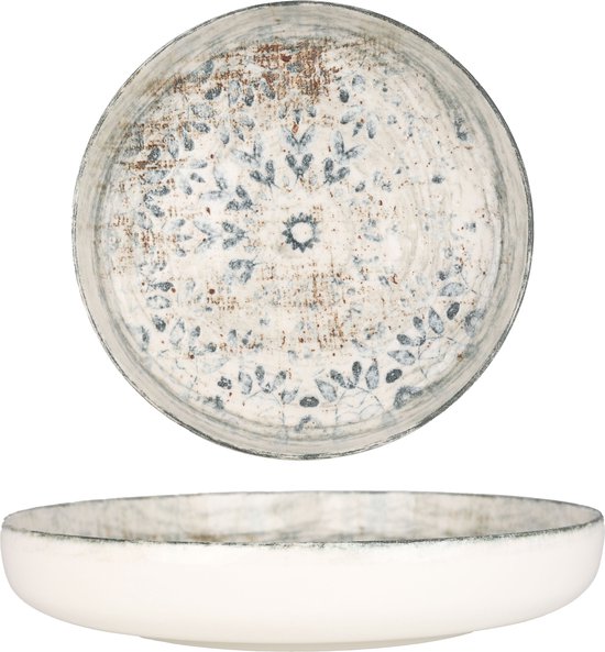 Assiettes Creuses Rinart En Porcelaine - Lot De 6, 22 Cm (800 Ml), Micro-ondes, Lave-vaisselle, Design épuré Et Durable