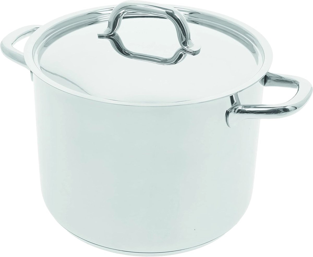 Soeppot RVS 24 cm - Geschikt voor Inductie en Oven, Snelle Warmtegeleiding, 10 Jaar Garantie