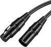 Qost - Câble XLR - XLR 3Pin - Câble Microphone - 5 Mètres - Zwart - Mâle vers Femelle