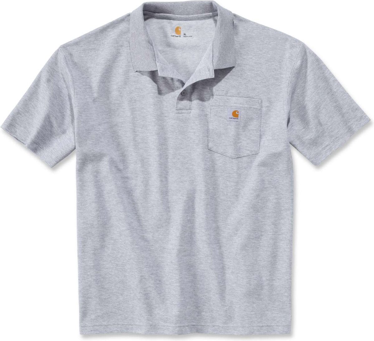 Carhartt Contractor’s Work Pocket Heather Polo Heren Grijs