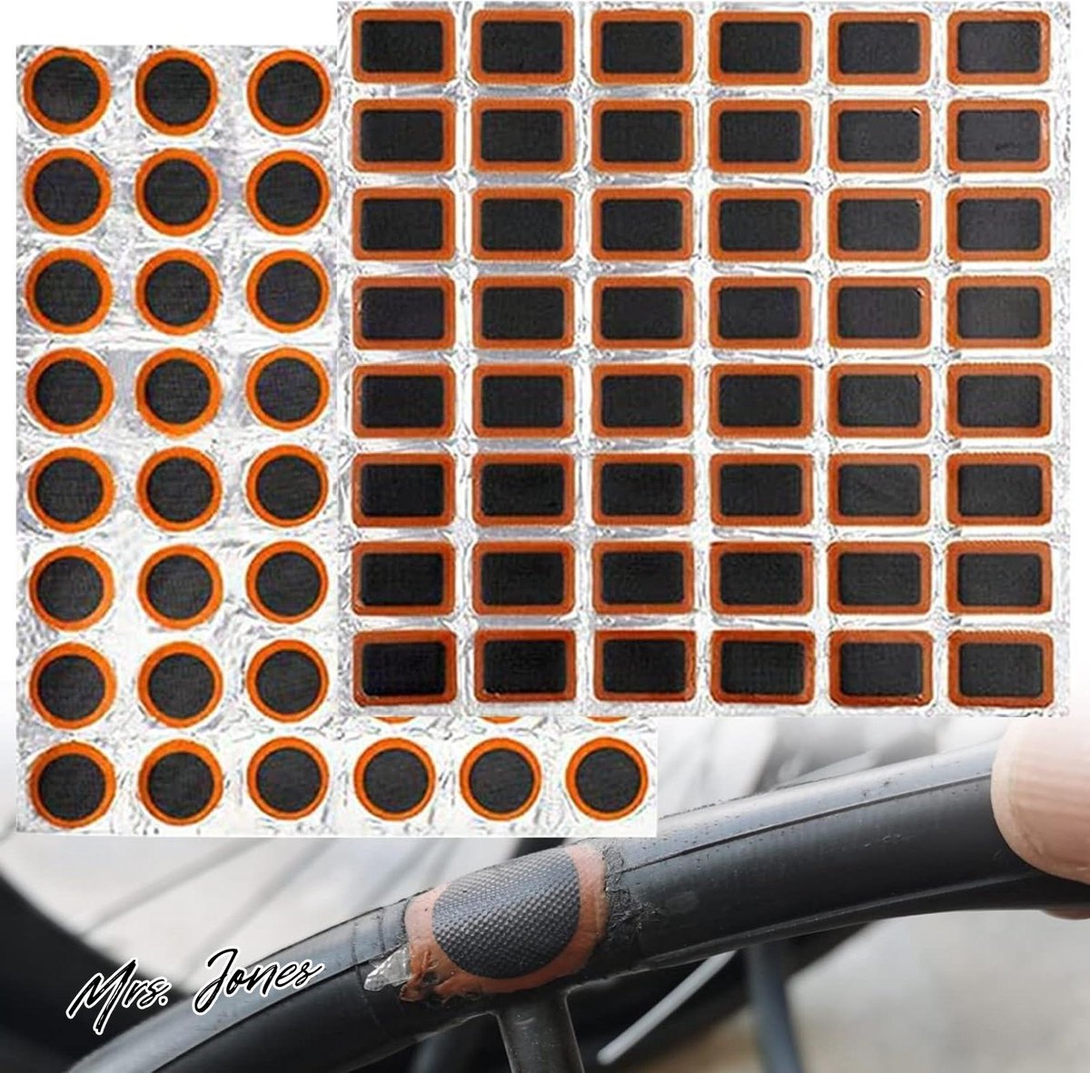 Mrs. Jones 96 stuks fiets-reparatieset fietsbanden fietsreparatieset reparatie voor banden reparatieset - zonder lijm .