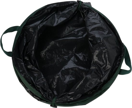 Progarden Tuinafvalzak - 2x - opvouwbaar - rond - antraciet - 155 liter - bladeren opruimen van ProGarden — afbeelding 3