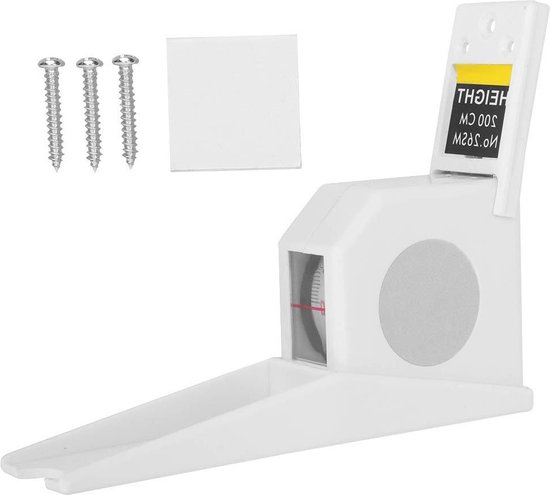 Metalen meetlint liniaal, 2 meter groei liniaal intrekbaar hoogte meetinstrument voor Kid volwassen hoogtemeting (zwart