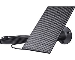 Protectly® Zonnepaneel – Geschikt voor Protectly Beveiligingscamera Draadloos Buiten en Binnen – Buitencamera – Buiten Camera Met Nachtzicht – Security Camera – Oplaadbaar 1.5W