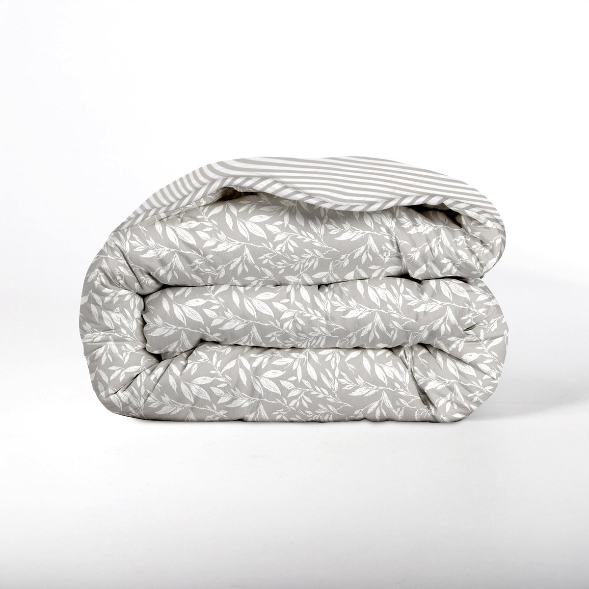 Easy dekbed en overtrek in 1 - Grey Leafs - 300gsm - 240x200 cm