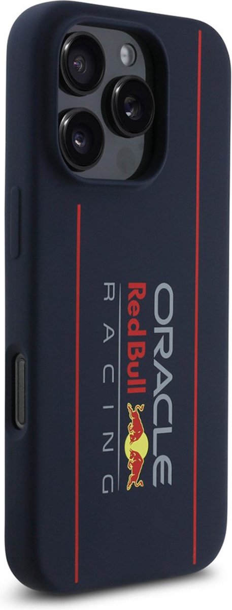 Red Bull Racing Silicone Oversize Vertical Logo Back Cover hoesje met MagSafe voor Apple iPhone 16 Pro - Donkerblauw van Red Bull Racing — afbeelding 5