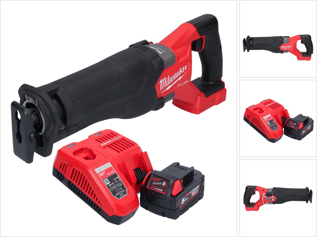 Milwaukee M18 FSZ-501 accu reciprozaag 18 V borstelloos + 1x accu 5.0 Ah + lader