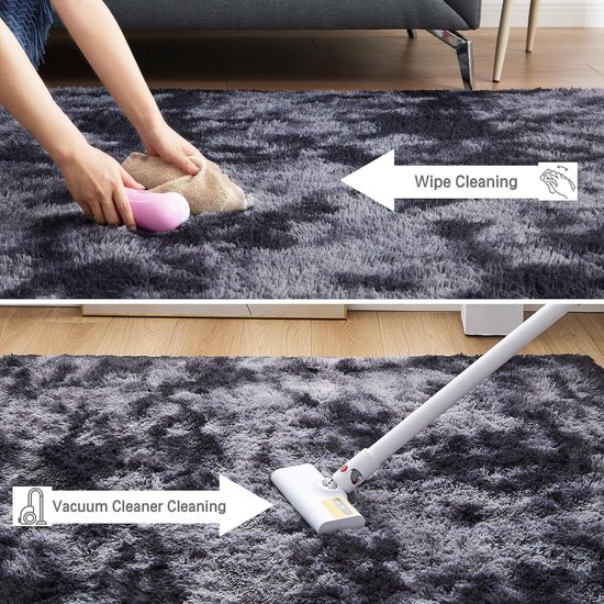 Hoogpolig vloerkleed - Pomaire (grijs/groen